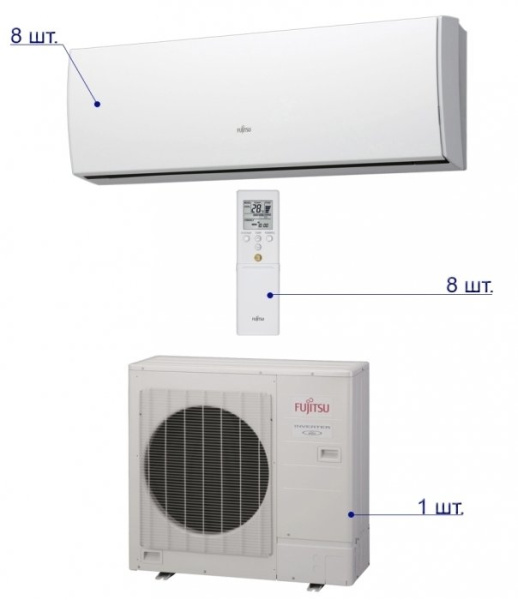 Fujitsu AOYG45LBT8/ASYG07LUCA*8шт