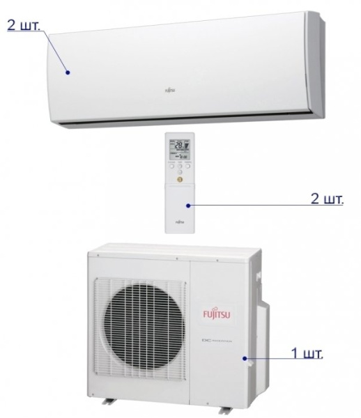 Fujitsu AOYG18LAC2/ASYG09LUCA*2шт