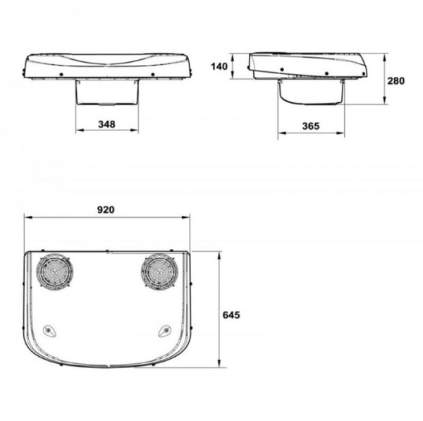 Indel B OBLO AIRCON 24V (без установочного комплекта)